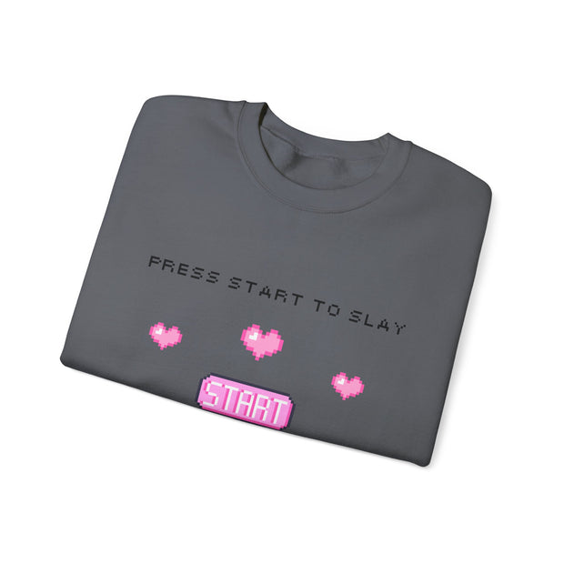 'Press Start to Slay' Unisex Crewneck Sweatshirt