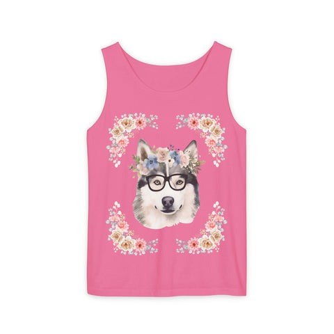 Geeky Goddess Siberian Husky Unisex Tank Top