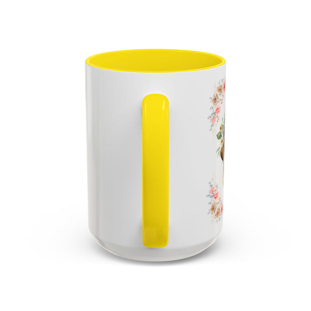 Geeky Goddess Pug Accent Coffee Mug