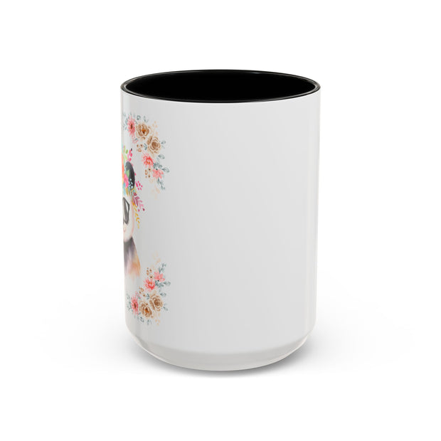 Geeky Goddess Panda Accent Coffee Mug