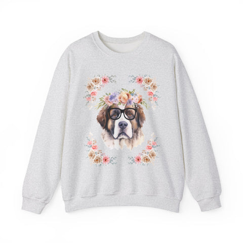 Geeky Goddess Saint Bernard Unisex Crewneck Sweatshirt