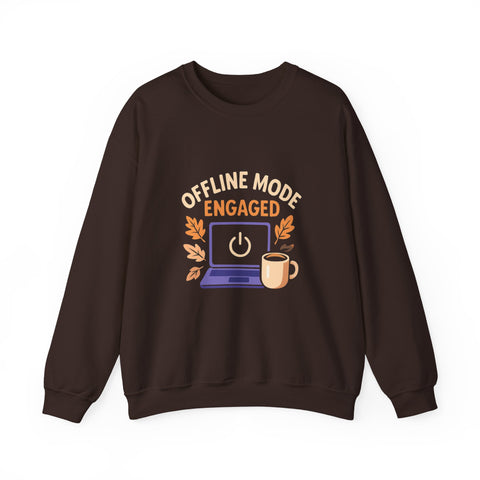 Cozy Offline Mode Sweatshirt, Relaxed Lounge Wear, Fall Fashion, Gift for Remote Workers, Engagement Celebration