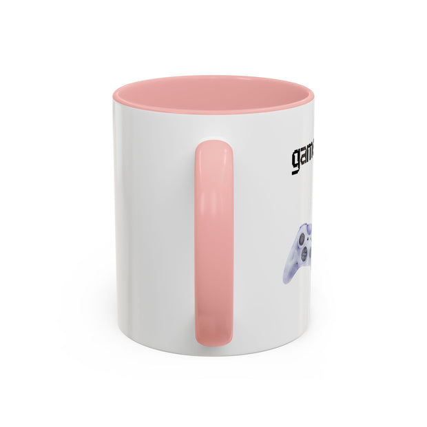 'Game On, Coffee First' Accent Coffee Mug