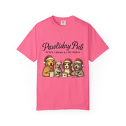 Pawdility Pub Holiday T-Shirt, Dog Lover Gift, Festive Pet Apparel, Cute Animal Tee, Merry Christmas Shirt, Pet-Themed Tee