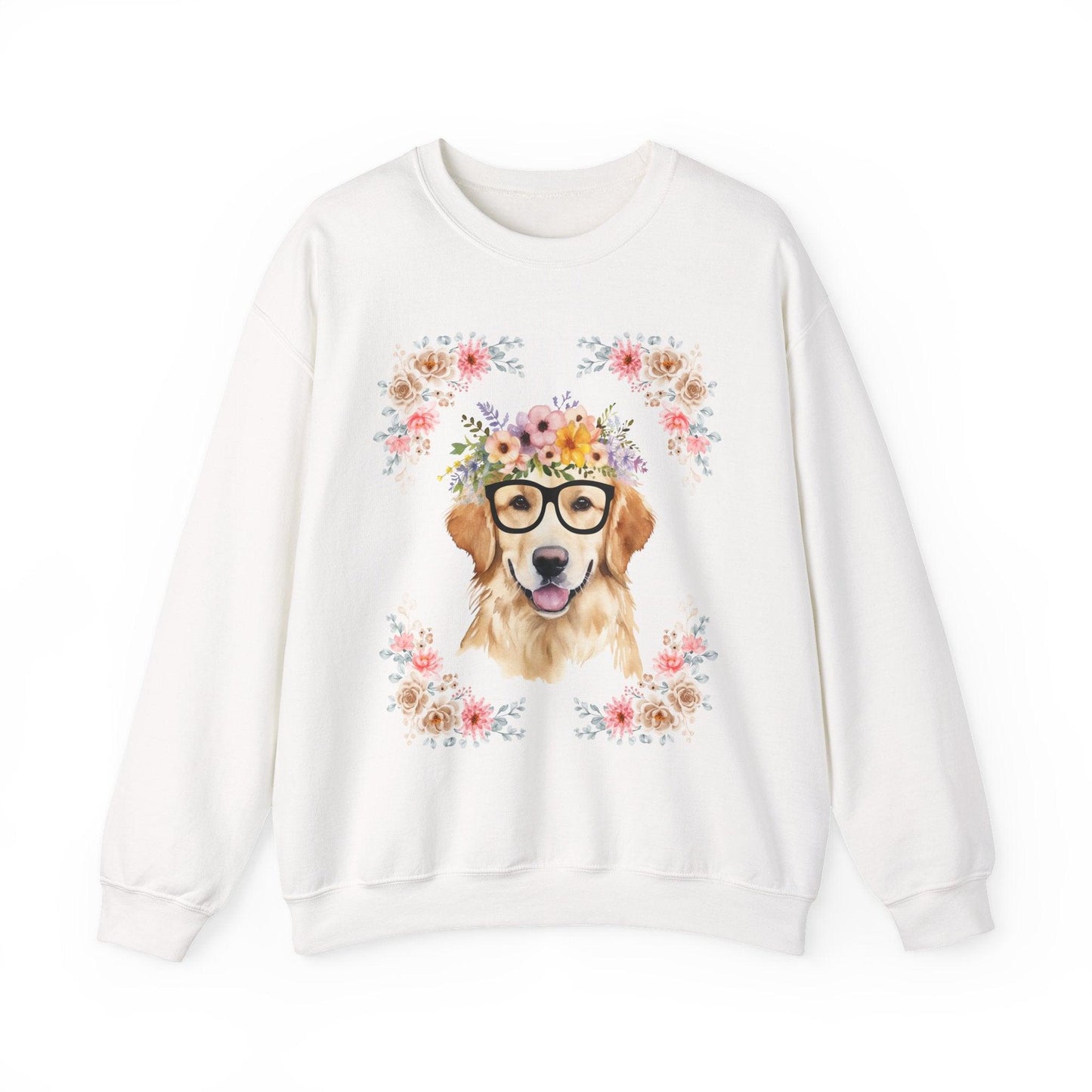 Geeky Goddess Golden Retriever Unisex Crewneck Sweatshirt