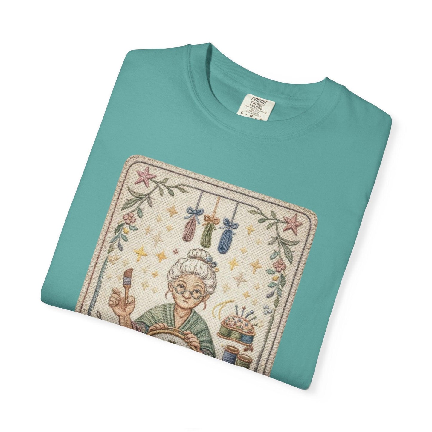 The Crafter Illustration T-Shirt | Vintage Crafting Design, Sewing Embroidery