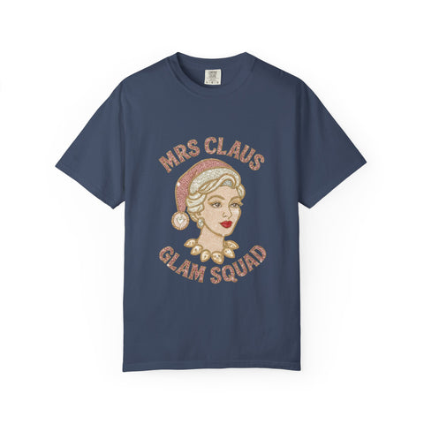 Mrs Claus Glam Squad T-Shirt | Retro Pinup Santa Lady Holiday Tee