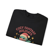 Cozy Fantasy Holidays Sweatshirt, Cute Dragon Gift, Unisex Holiday Apparel, Warm Crewneck Sweater, Casual Winter Outfit