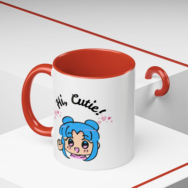 'Hi Cutie' Accent Coffee Mug