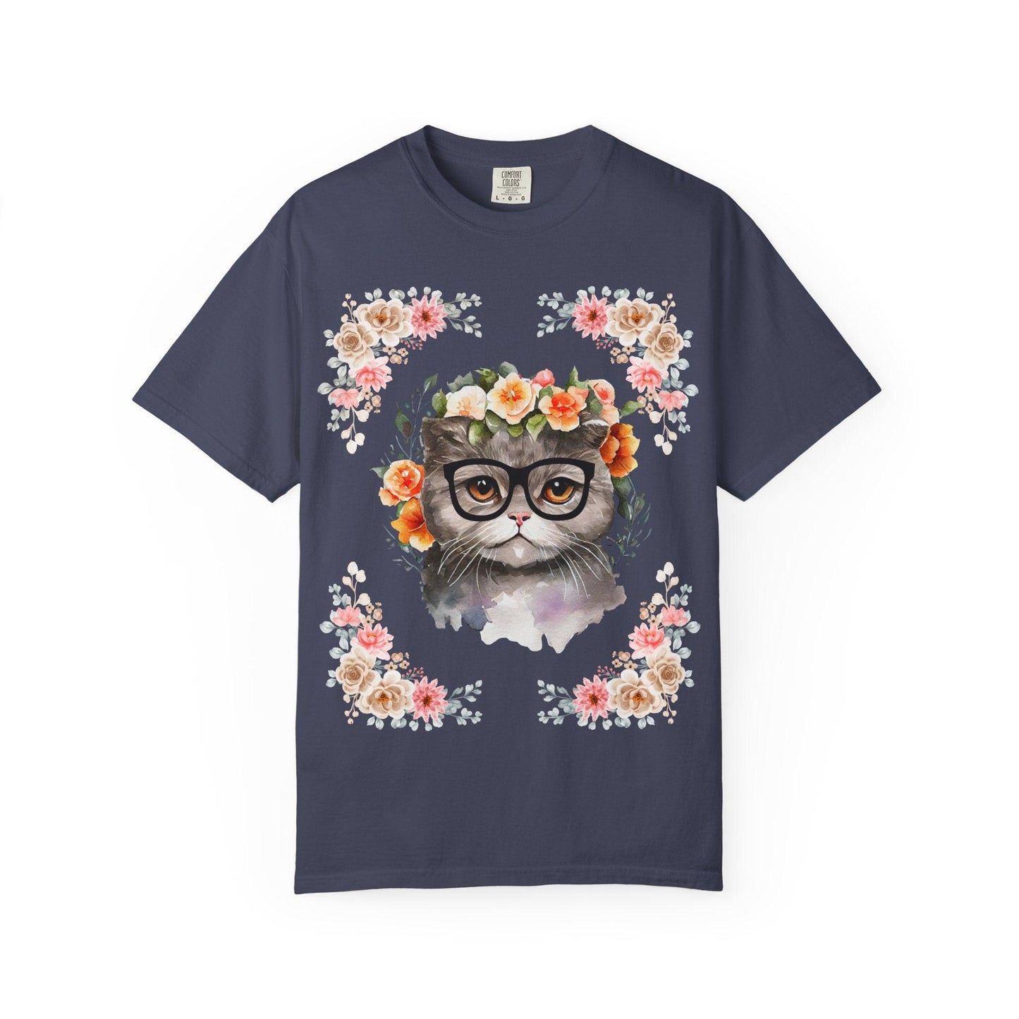 Geeky Goddess Gray Cat Unisex T-Shirt