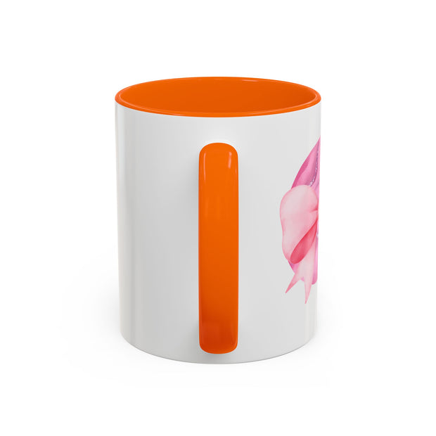 Pink Planet Wrapped In A Bow Accent Coffee Mug