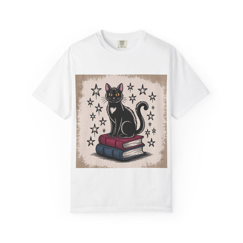 Cat and Book Lover's T-Shirt,