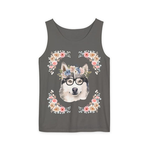 Geeky Goddess Siberian Husky Unisex Tank Top