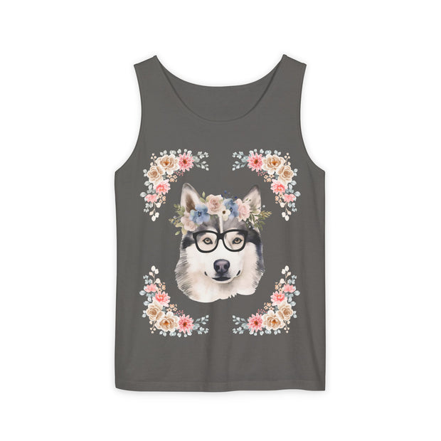 Geeky Goddess Siberian Husky Unisex Tank Top