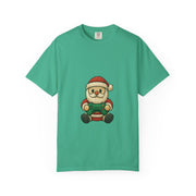 Festive Santa Gaming T-Shirt, Unisex Holiday Tee, Funny Christmas Shirt, Gamer Gift, Cute Santa Design