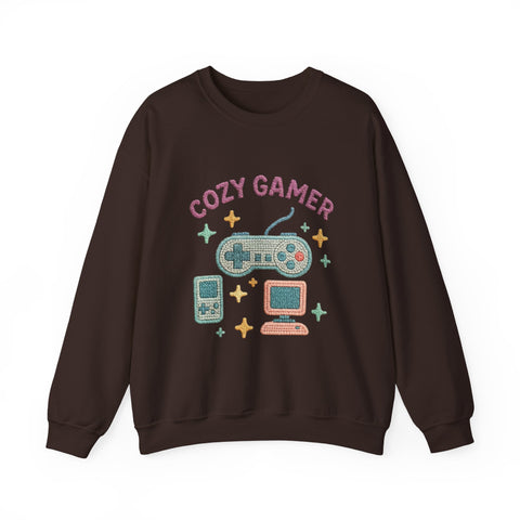 Cozy Gamer Sweatshirt, Unisex Crewneck, Gaming Gift, Comfortable Outfit, Video Game Apparel, Casual Style