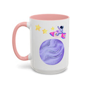 Astronaut Taking Off In Space Accent Coffee Mug