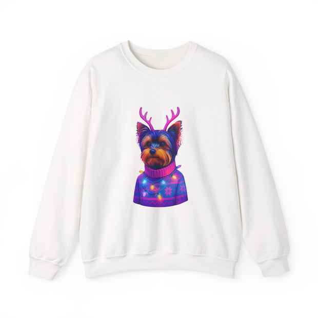 Festive Dog Sweatshirt, Cozy Unisex Crewneck, Pet Lover Gift, Holiday Apparel, Cute Dog Design