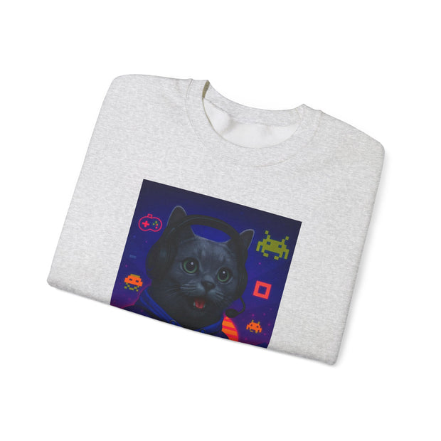 Gamer Cat Crewneck Sweatshirt - Cozy Unisex Gaming Apparel, Cool Cat Sweatshirt, Perfect Gift for Cat Lovers, Unisex Sweatshirt, Retro [...]
