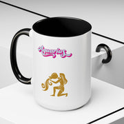 'Aquarius' Zodiac Accent Coffee Mug