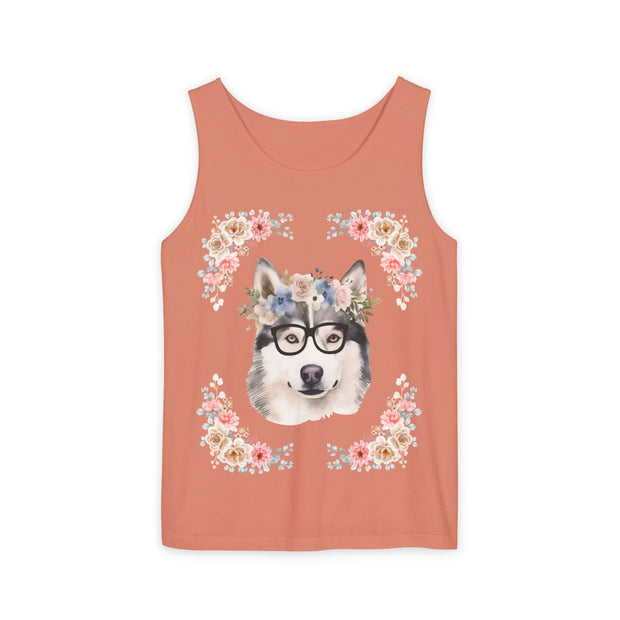 Geeky Goddess Siberian Husky Unisex Tank Top