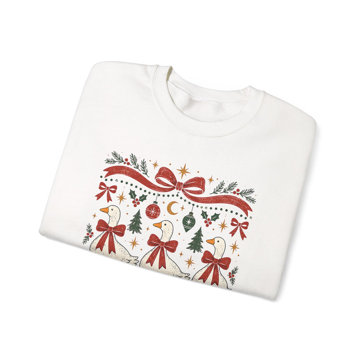 Dancing Angels Christmas Sweatshirt | Holiday Fair Isle Nativity Pattern