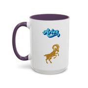 'Aries' Zodiac Accent Coffee Mug