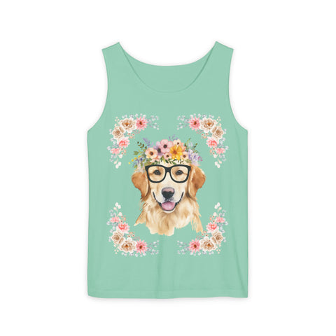Geeky Goddess Golden Retriever Unisex Tank Top