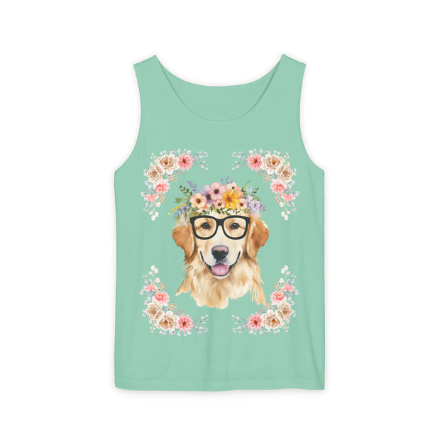 Geeky Goddess Golden Retriever Unisex Tank Top