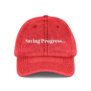 'Saving Progress...' Vintage Embroidered Cap