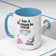 'I Am A Woman In STEM' Scientist Accent Coffee Mug