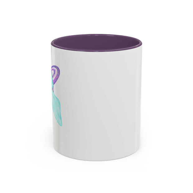 Purple Saturn Wrapped In A Bow Accent Coffee Mug