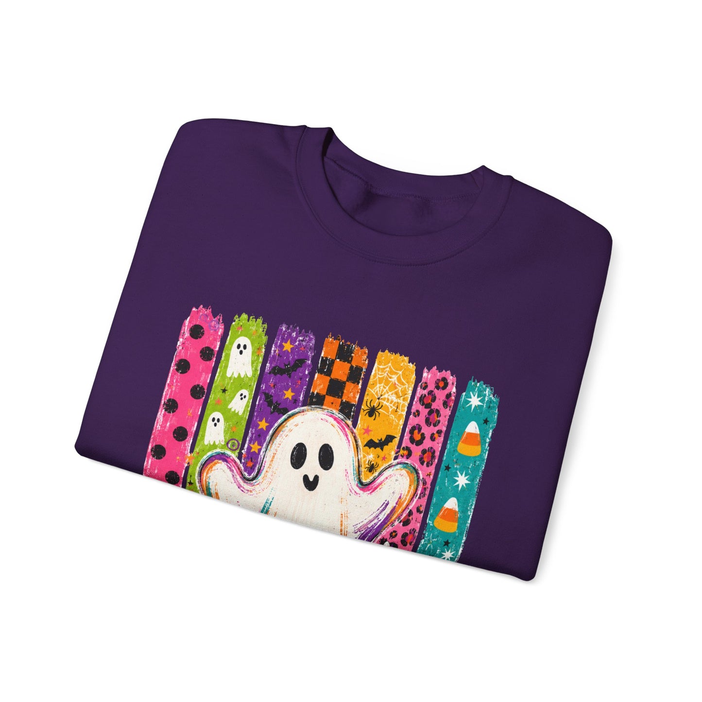 Rainbow Ghost Halloween Sweatshirt | Cute Ghost Graphic Crewneck