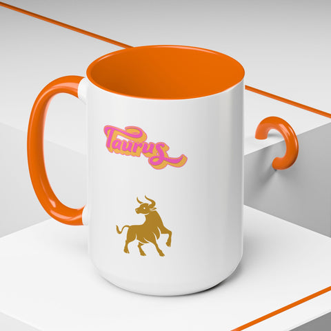 'Taurus' Zodiac Accent Coffee Mug