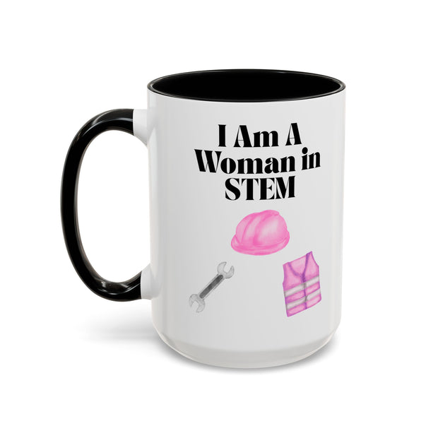 'I Am A Woman In STEM' Engineer Accent Coffee Mug