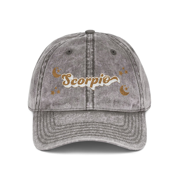 'Scorpio' Vintage Embroidered Cap