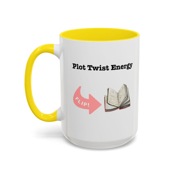 'Plot Twist Energy' Accent Coffee Mug