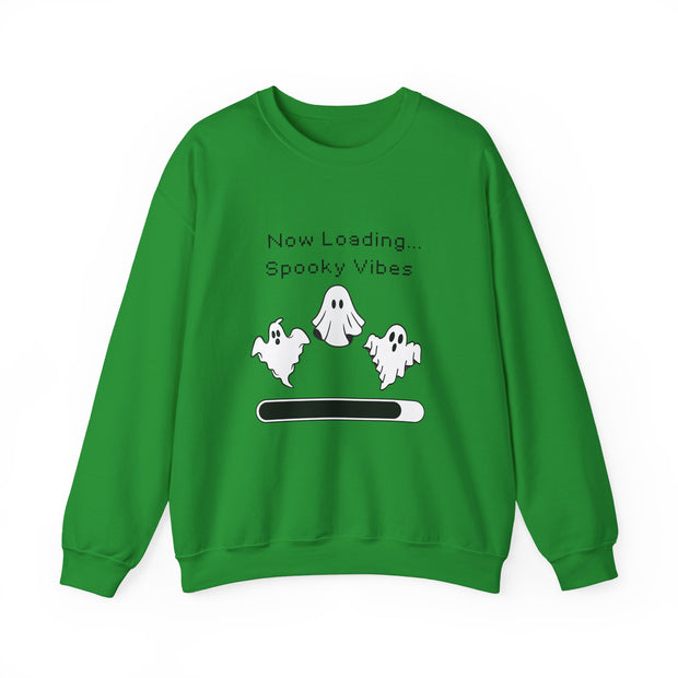 'Now Loading..Spooky Vibes' Unisex Crewneck Sweatshirt