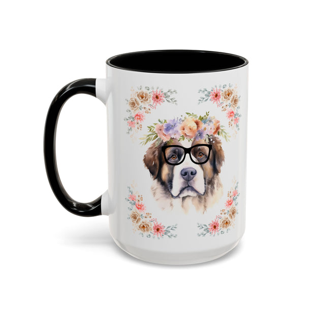 Geeky Goddess Saint Bernard Accent Coffee Mug