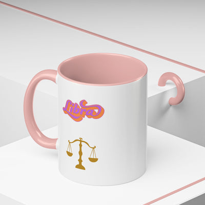 'Libra' Zodiac Accent Coffee Mug