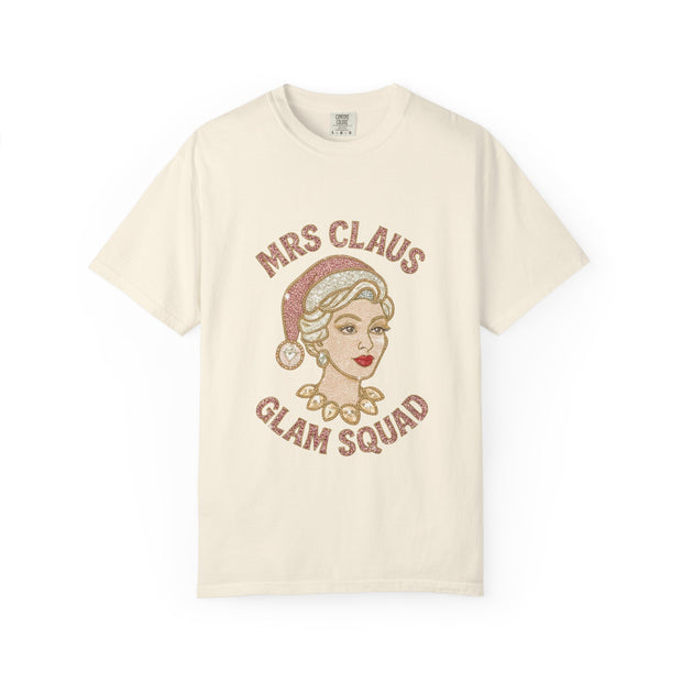 Mrs Claus Glam Squad T-Shirt | Retro Pinup Santa Lady Holiday Tee
