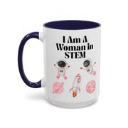 'I Am A Woman In STEM' Astronaut Accent Coffee Mug