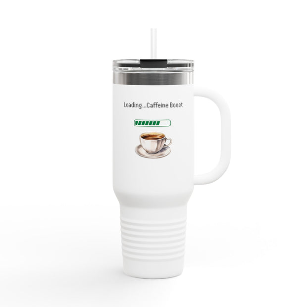 'Loading...Caffeine Boost' Insulated Travel Mug, 40oz