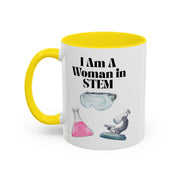 'I Am A Woman In STEM' Scientist Accent Coffee Mug