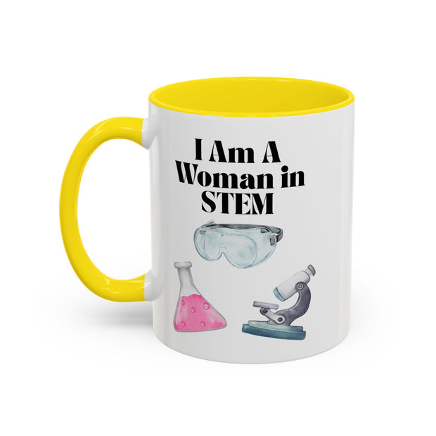 'I Am A Woman In STEM' Scientist Accent Coffee Mug