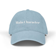 'Main Character' Denim Embroidered Cap