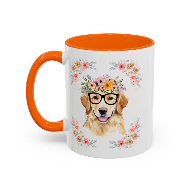 Geeky Goddess Golden Retriever Accent Coffee Mug