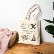 'Witchy But Make It Cute' Cotton Canvas Tote Bag