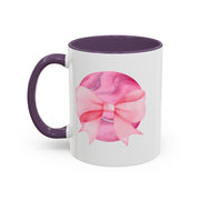 Pink Planet Wrapped In A Bow Accent Coffee Mug