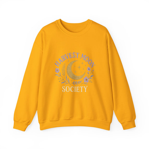 Harvest Moon Society Crewneck Sweatshirt, Cozy Autumn Sweatshirt, Unisex Fall Apparel, Moon Phase Gift, Seasonal Fashion